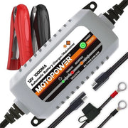 Caricabatteria automatico 12V per auto e motociclo - 1000mA con tecnologia di caricamento sicura