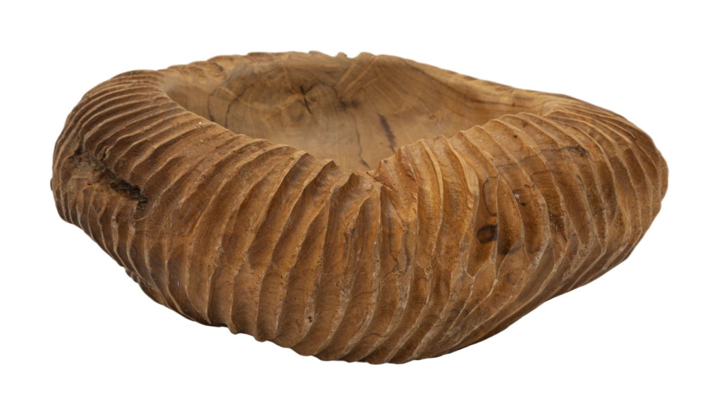 Svuotatasche Garit Ø32x11 cm in Teak Riciclato
