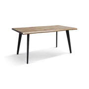 Tavolo fisso rettangolare legno rovere rustico 160x90x76 (984) - Mobili 2G