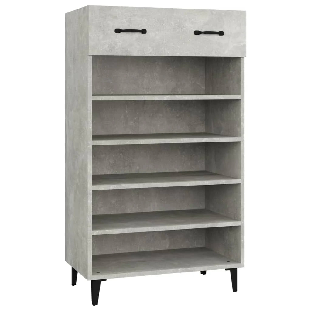 Scarpiera mobiletto portascarpe mobile per ingresso/corridoio/soggiorno 60 x 35 x 105 cm legno ingegnerizzato grigio 02_0021833