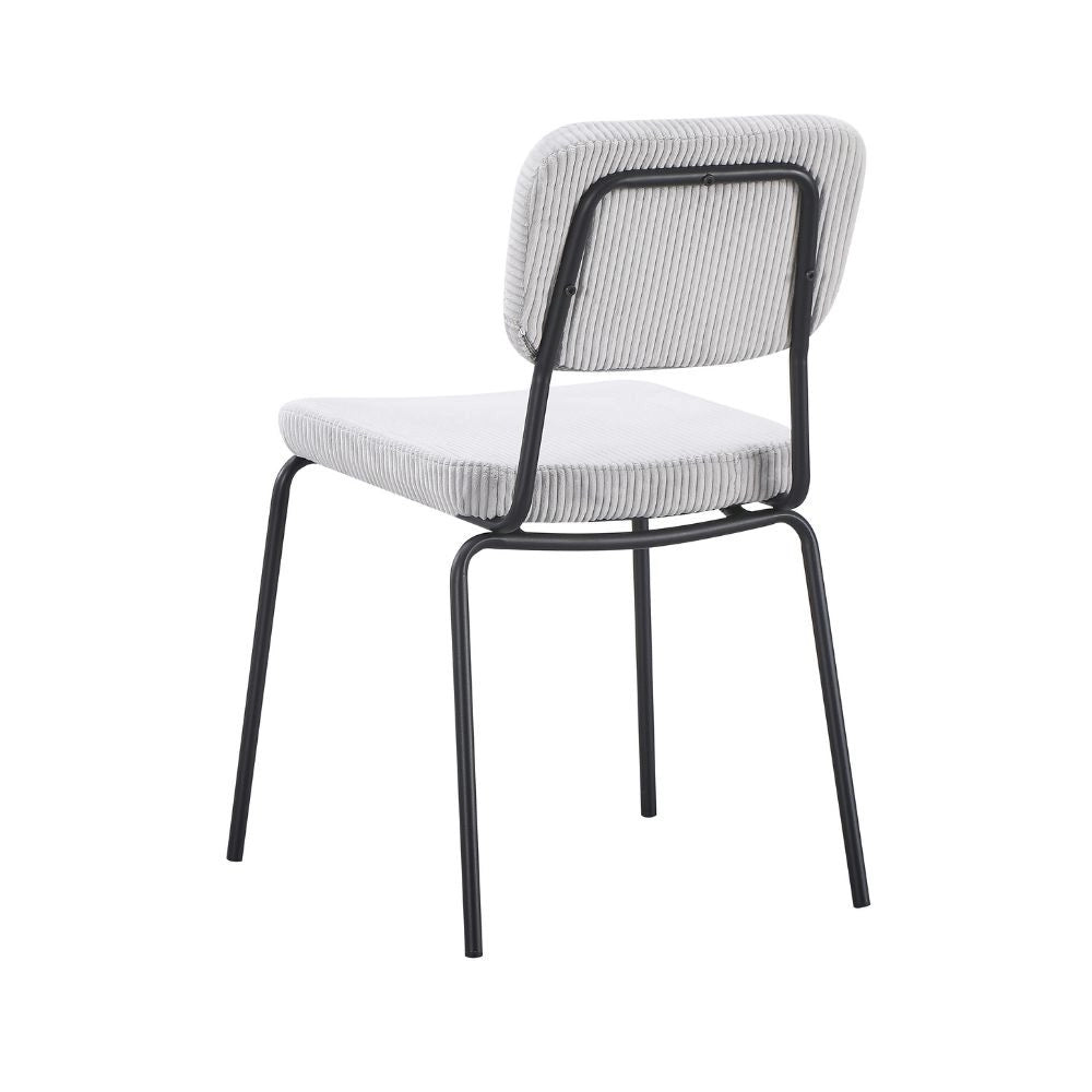 Set 4 Sedie imbottite Juno grigio chiaro 44x55x83H – Il comfort in stile industriale