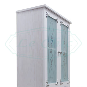 Colonna barocco white 150 cm con decorazioni