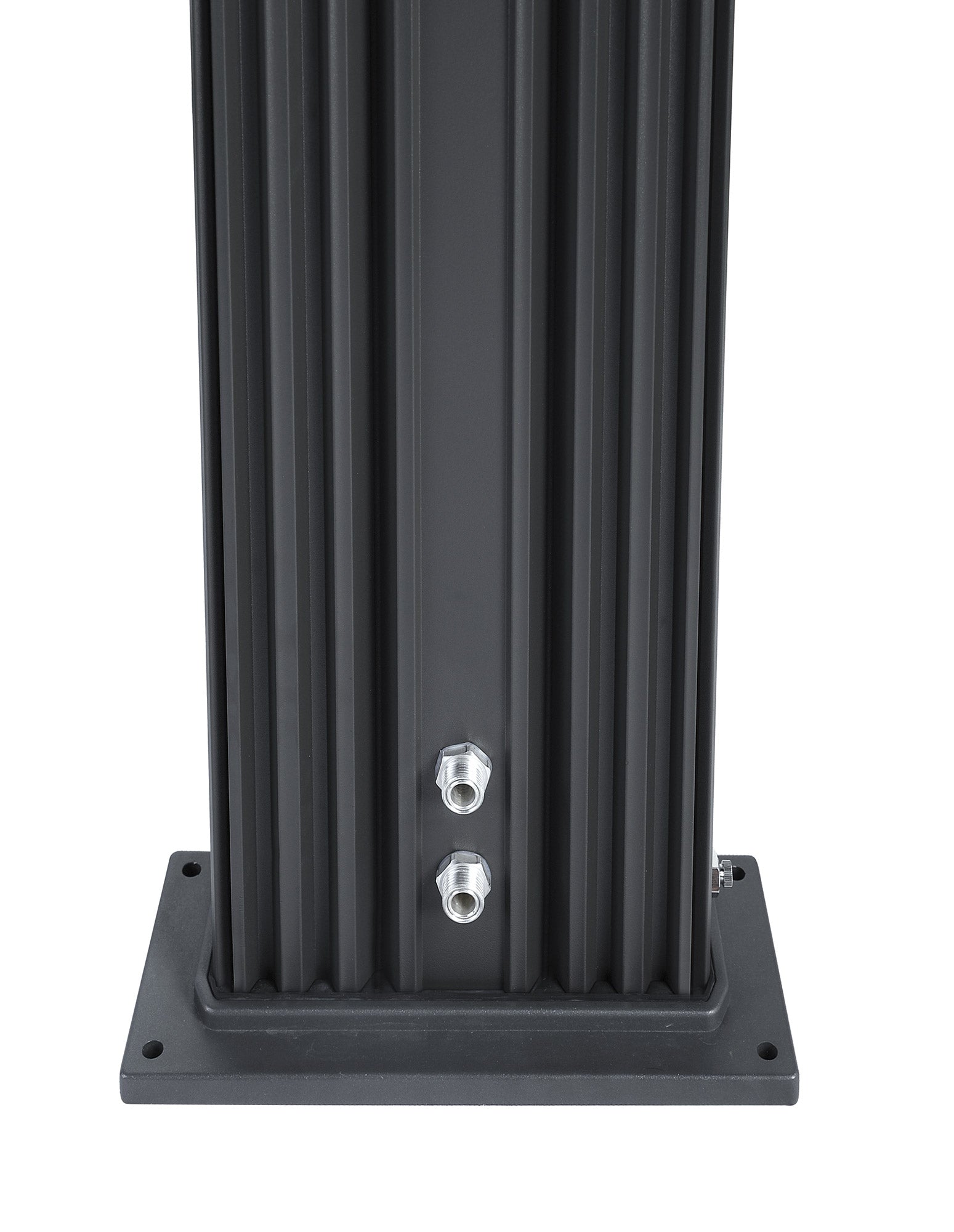 Doccia Solare Ibrida da Giardino 40L Miscelatore e Doccetta Lavapiedi Antracite/Alluminio