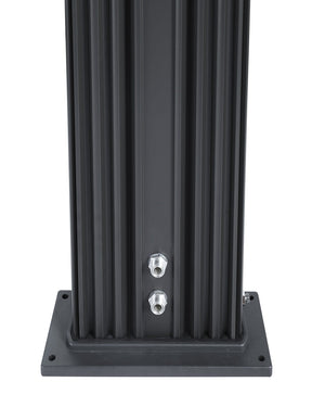 Doccia Solare Ibrida da Giardino 40L Miscelatore e Doccetta Lavapiedi Antracite/Alluminio