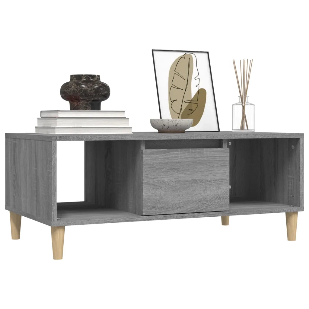 Tavolino Salotto Grigio Sonoma 90x50x36,5 cm Legno Multistrato 821066