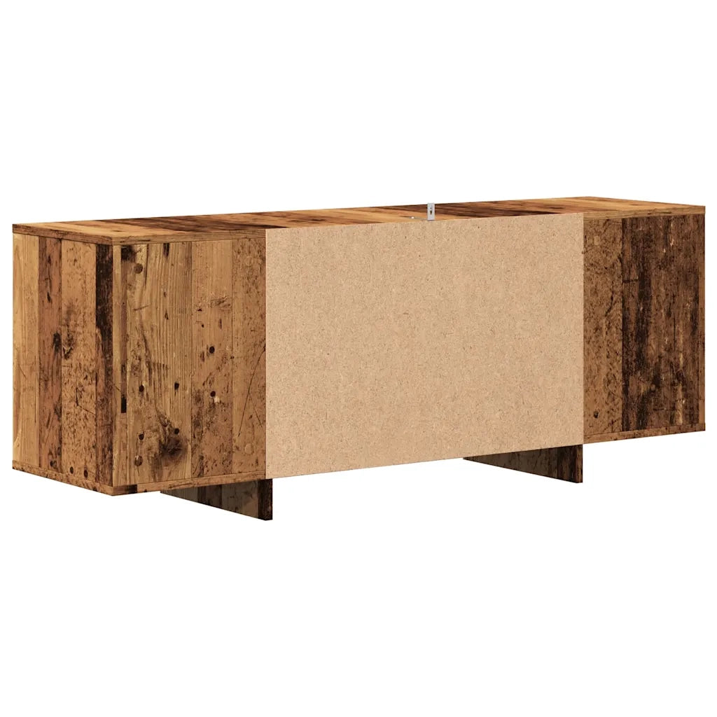 Mobile Porta TV Legno Antico 130x35x50 cm in Legno Multistrato