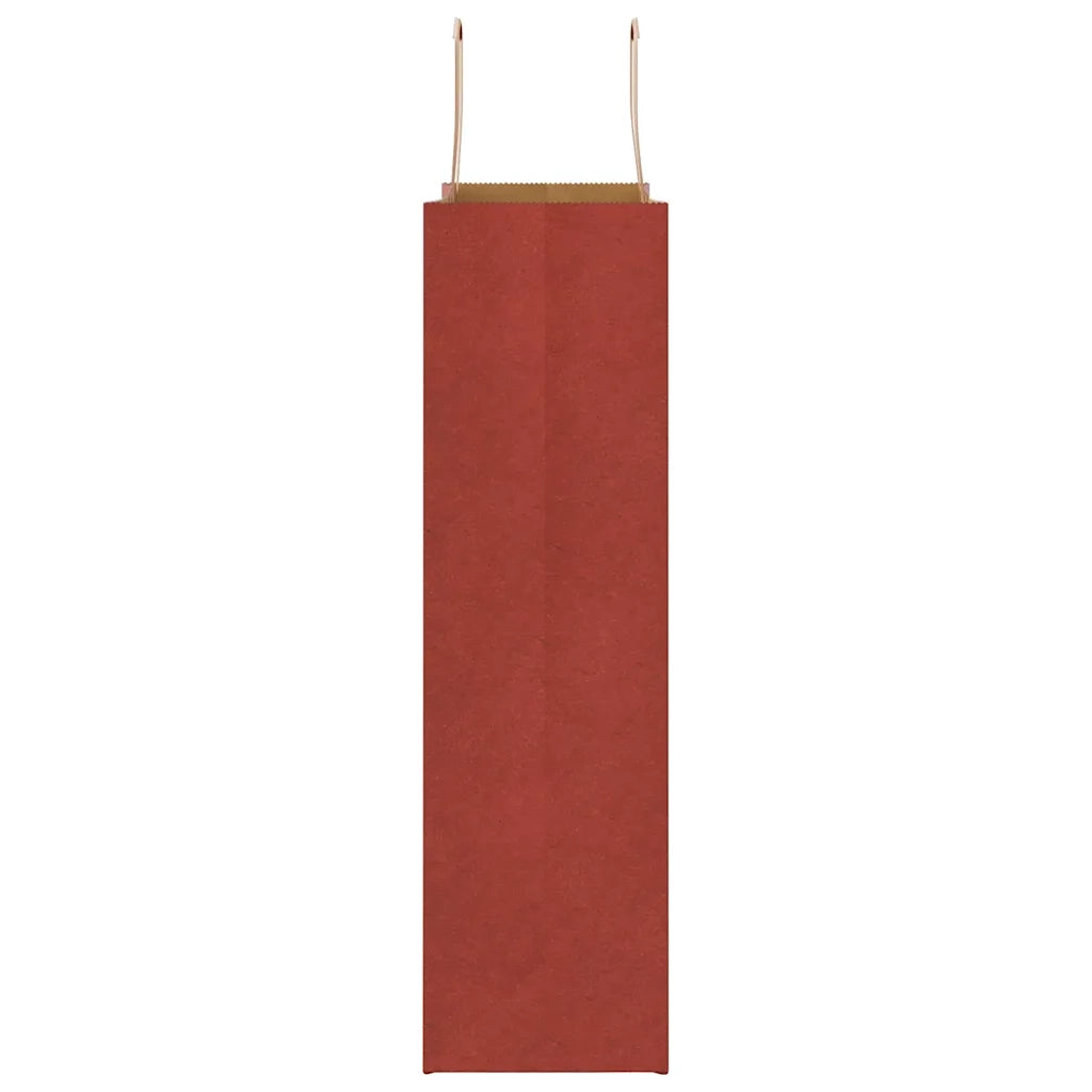 Sacchetti di Carta 250 pz con Manici Rossi 32x12x42 cm 4101984