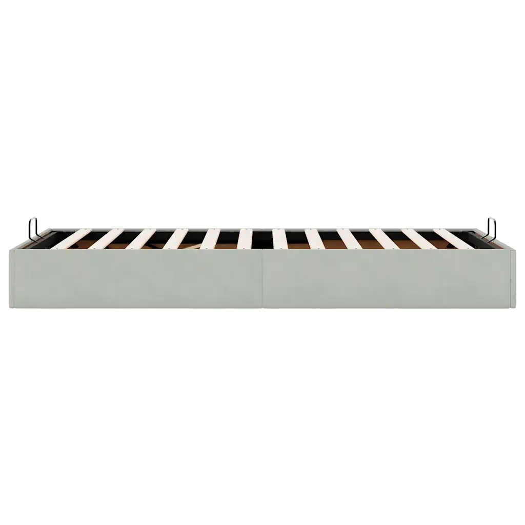 vidaXL Struttura Letto Pouf Senza Materasso 100x200 cm Velluto