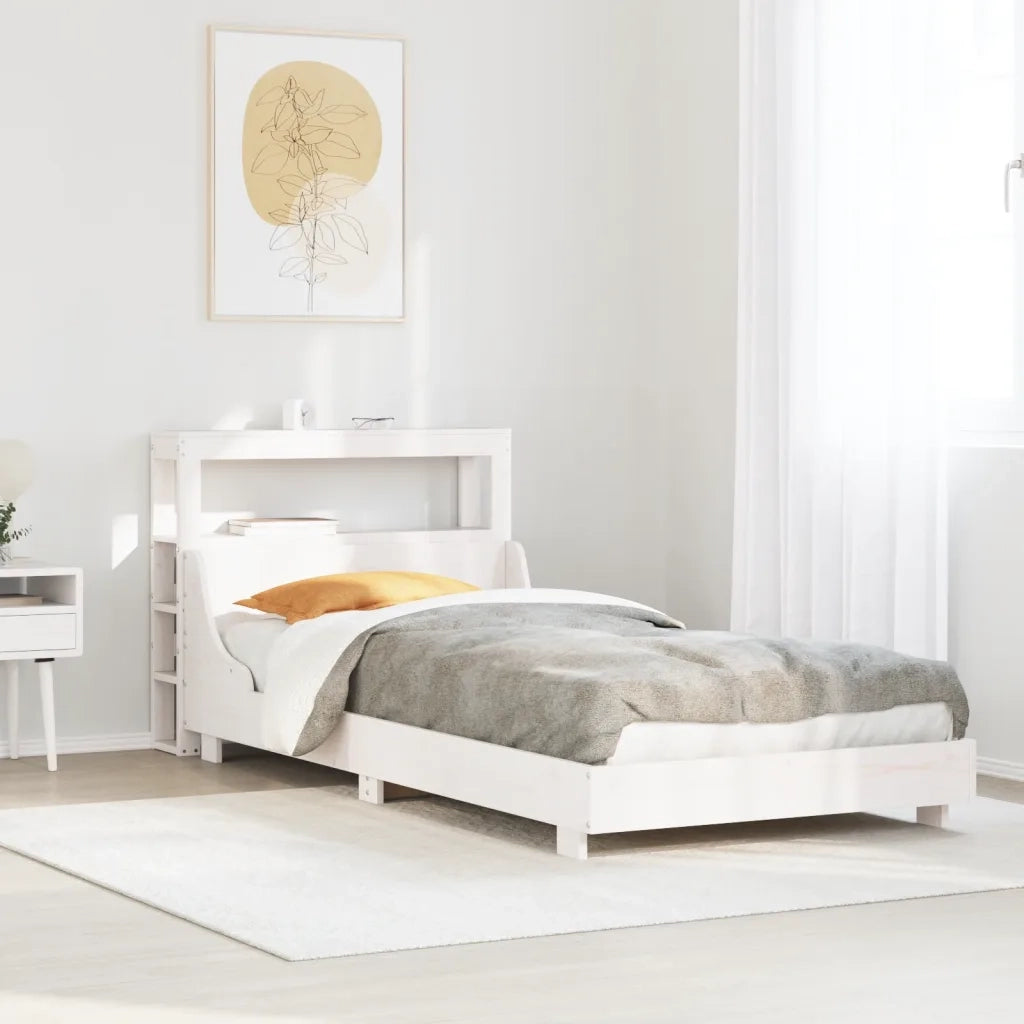 vidaXL Letto senza Materasso Bianco 90x190 cm in Legno Massello Pino