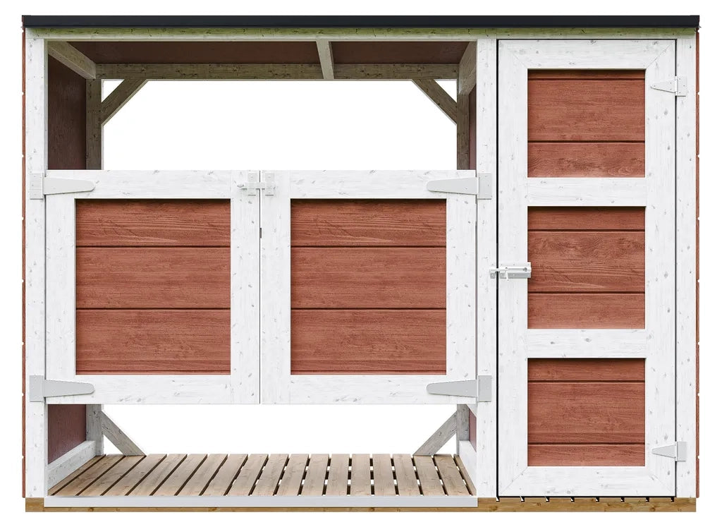 Ricovero per bidoni da giardino 2x240L TIMBELA M981A-REDWOOD RED