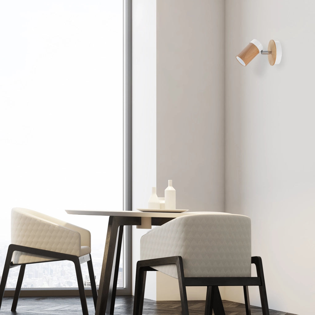 Applique Baron White legno/bianco GU10 40W Milagro MLP9007