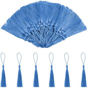 Tasselli di seta per segnalibro - 100 pezzi - Blu - Accessorio creativo - Ideale per souvenir - Adatto per decorazioni