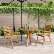 vidaXL Set da Pranzo per Giardino 3 pz in Legno Massello di Acacia