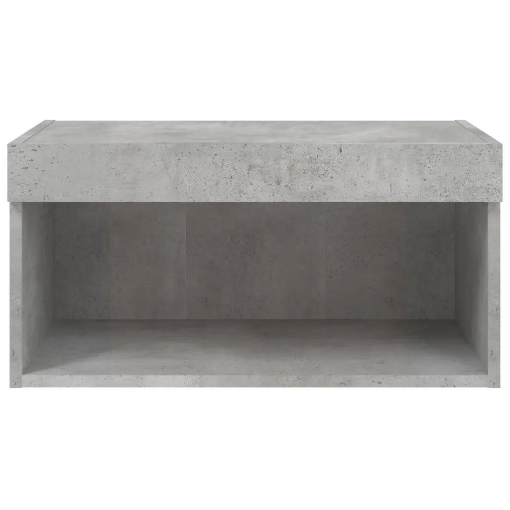 Mobile Porta TV con Luci LED Grigio Cemento 60x30x30 cm 837133