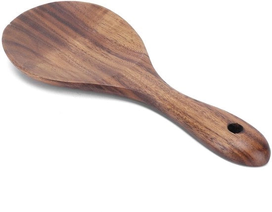 Accessorio per il cibo per riso - Spatola per riso in legno - 18x8cm - Ambientalmente puro - Utilizzo salutare - Ideale per uso domestico