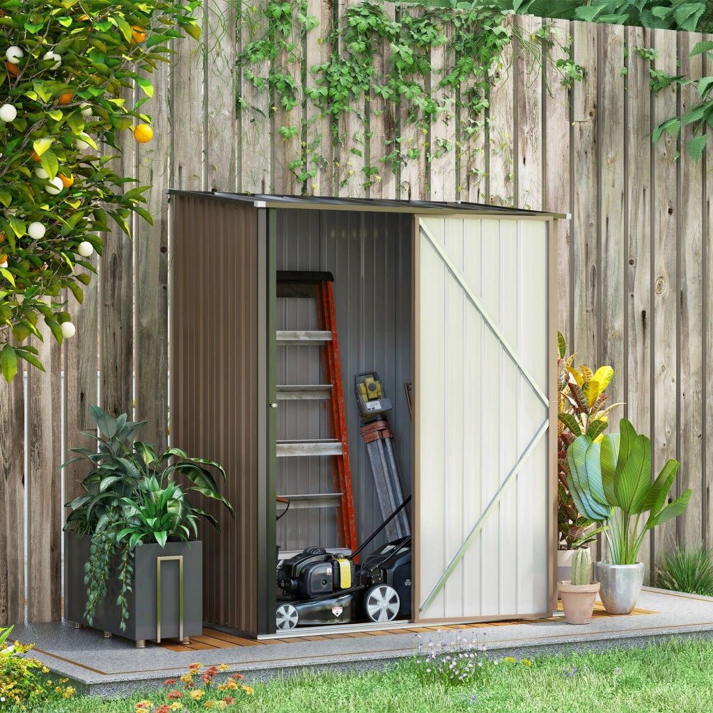 CASA DA GIARDINO in acciaio 161,5 x 94,5 x 196 cm Marrone
