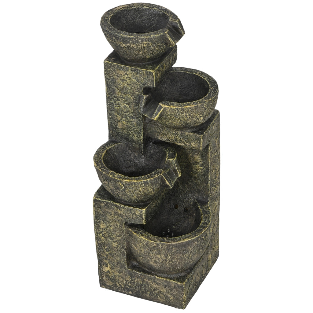 Fontana da giardino ¨C zephmum ¨C nera 25x24x60 cm