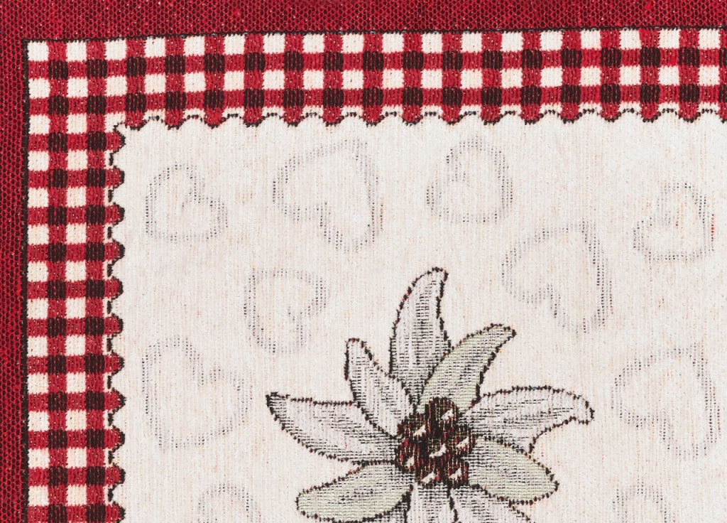 Federa Cuscino Arredo Casa Fodera Tessuto Cinigliato Cuori Ortles - 40x40 - Ortles