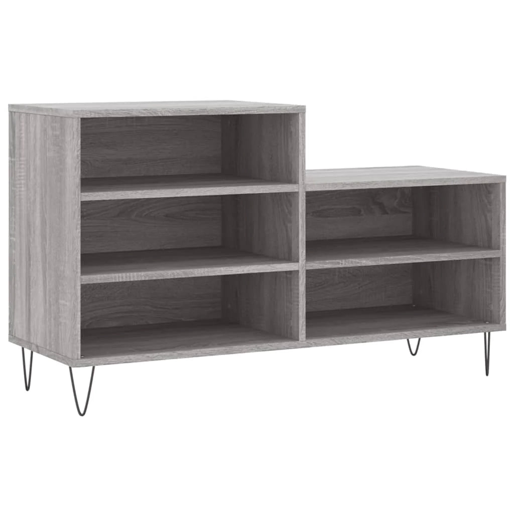 Scarpiera mobile contenitore per scarpe mobile per ingresso/corridoio/soggiorno design Sonoma 102 x 36 x 60 cm legno ingegnerizzato grigio 02_0022054