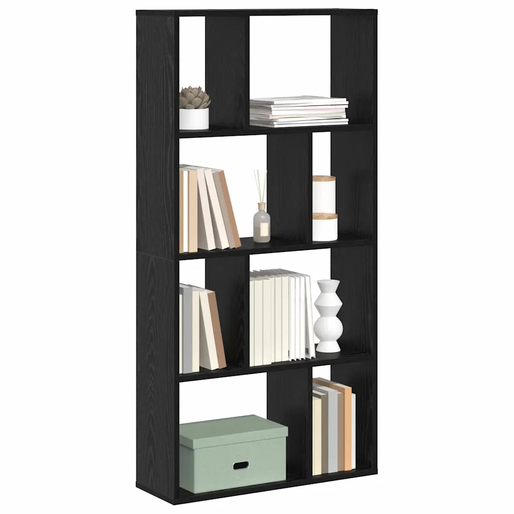 Armadio per Libri 8 livelli 60 x 20 x 120,5 cm Rovere Nero 869254