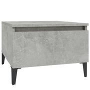 Tavolino | Tavolo laterale Grigio Cemento 50x46x35 cm in Legno Multistrato