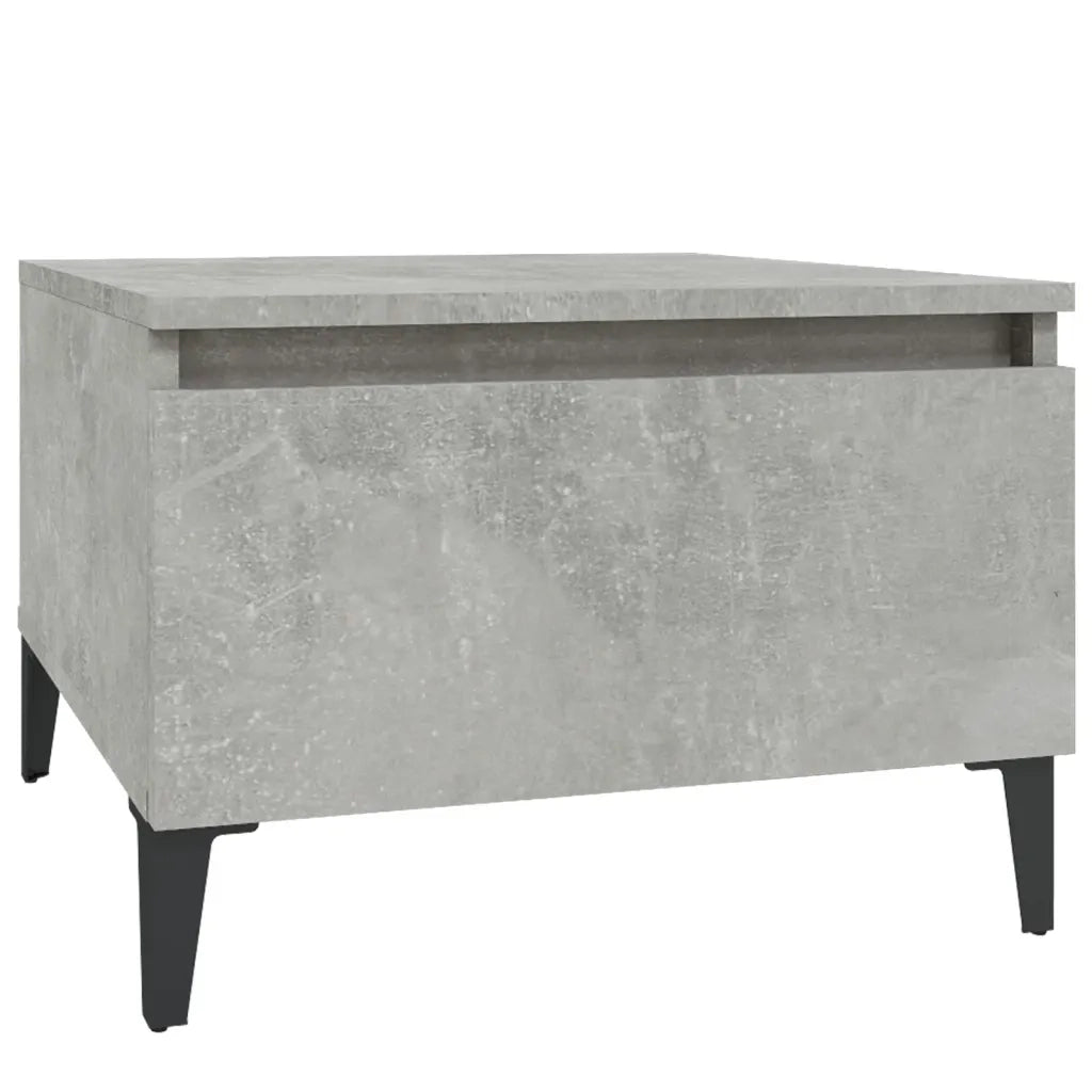 Tavolino | Tavolo laterale Grigio Cemento 50x46x35 cm in Legno Multistrato
