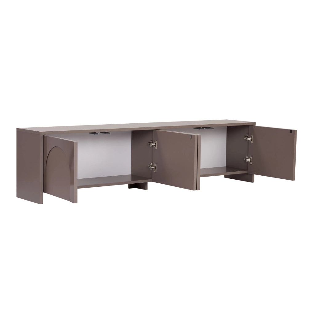 Noma, Mobile Porta tv Apertura a Ribalta, 180x32x45h cm Marrone Bronzo