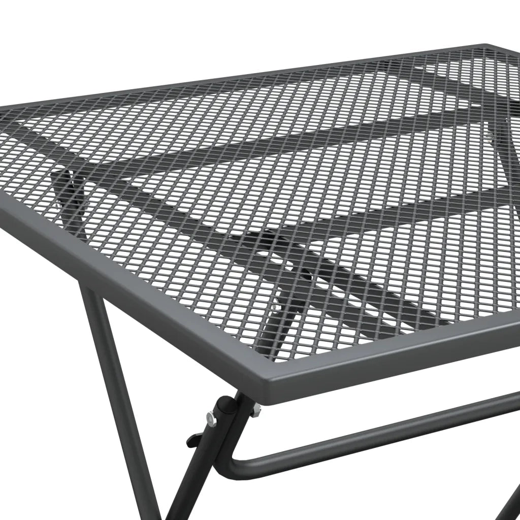 Set da Pranzo per Giardino 5pz Rete Metallica Espansa Antracite 3084722