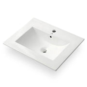 Lavabo incasso rettangolare NORDIS ceramica 61 cm Bianco