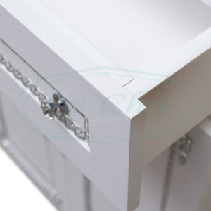 Colonna barocco white 150 cm con decorazioni