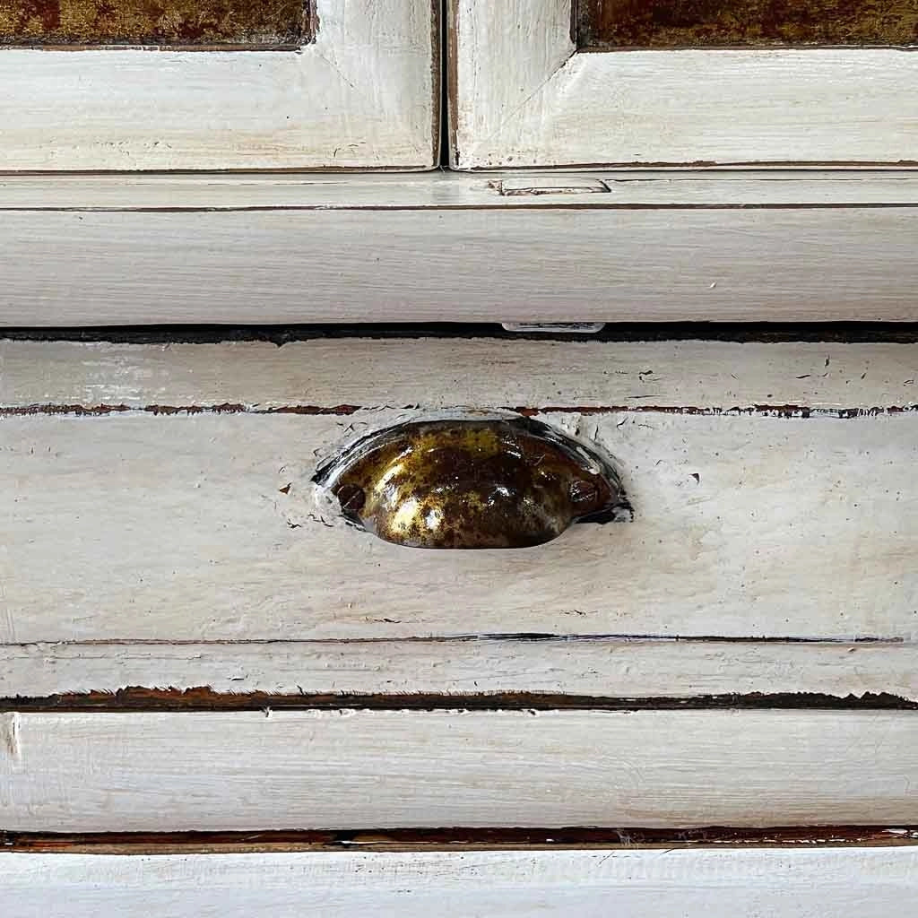 Armadio in legno bianco fatto a mano 96x42x175h cm