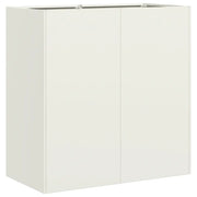Fioriera | Cassetta per fiori | Vaso Bianca 80x40x80 cm in Acciaio Laminato a Freddo