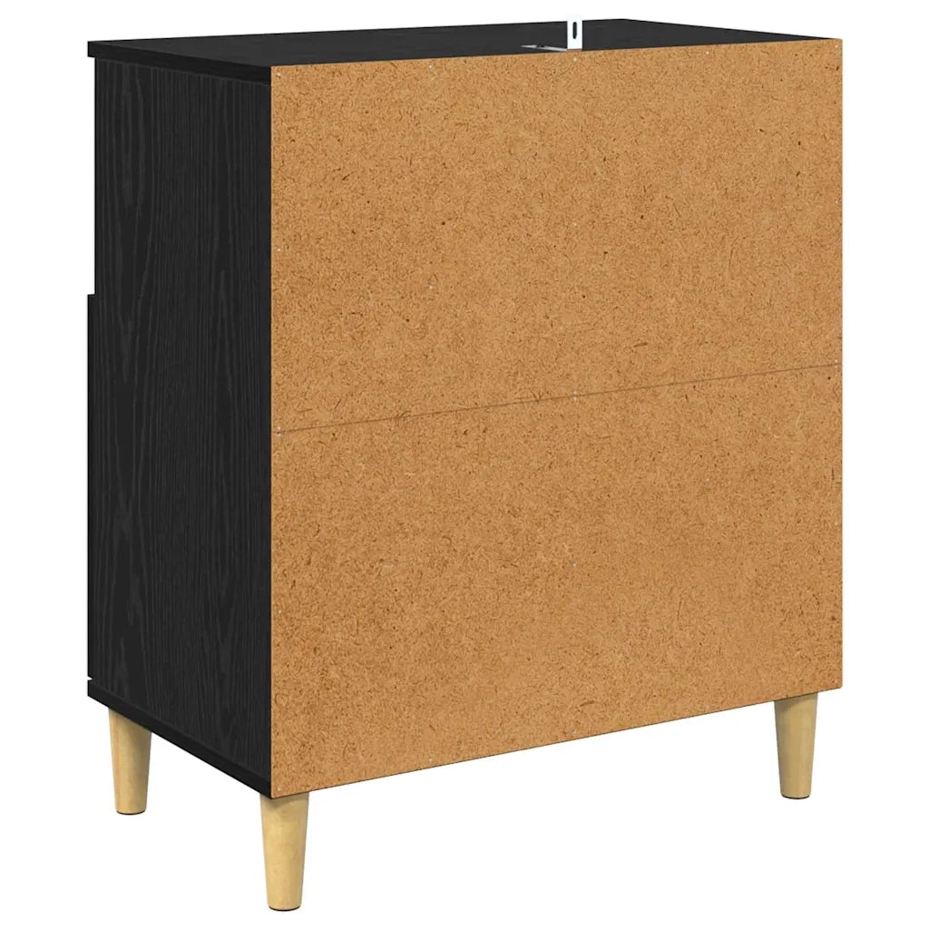 Credenza | Sideboards 2 pcs Rovere Nero 60 x 35 x 70 cm Legno multistrato