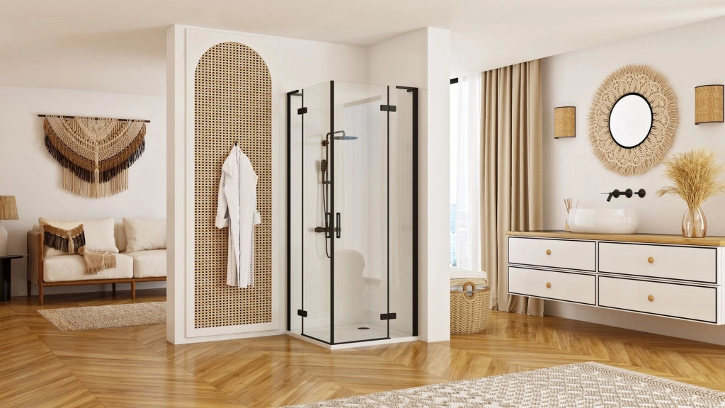 Cabina Doccia Rea Hugo Double Black 80x80