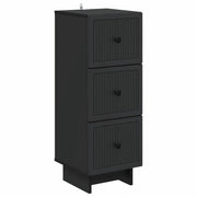 Mobile con Cassetti Nero 33 x 34,5 x 90 cm Legno ingegnerizzato