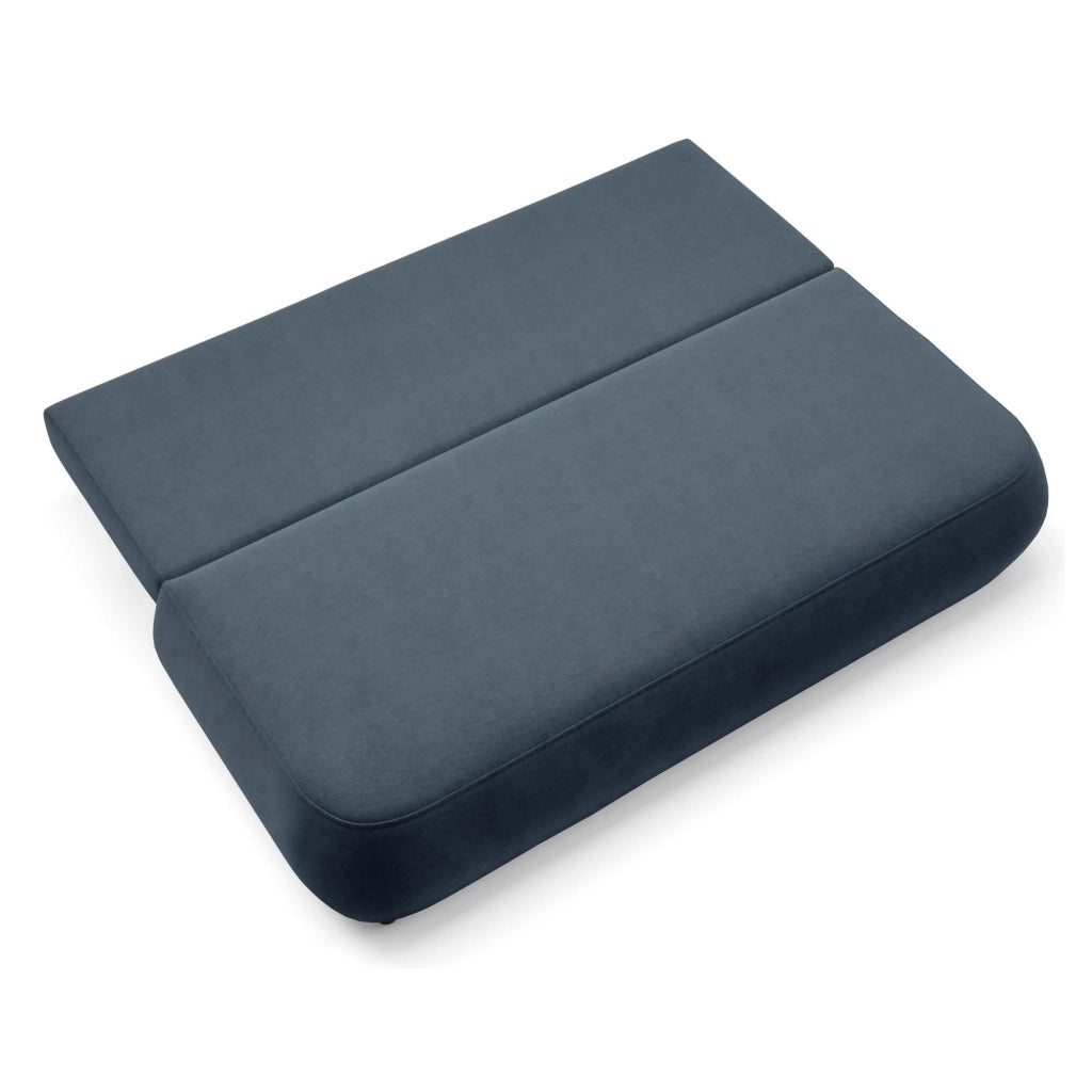 Brugnato, Divano Letto 2 Posti Contenitore, 210x106 cm blu