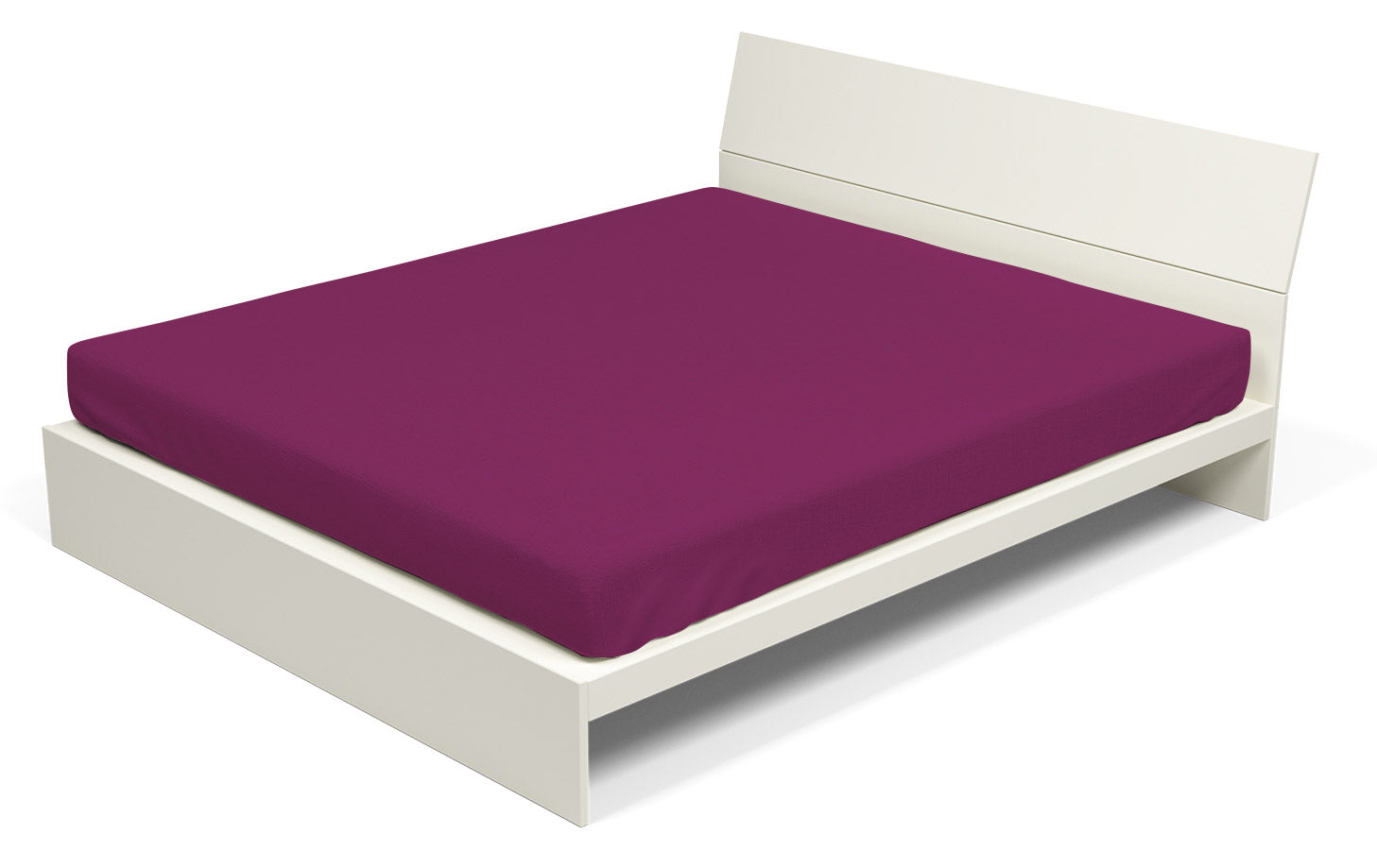 Lenzuolo Sotto con Angoli ed Elastico Tinta Unita Fucsia 1 Piazza e Mezzo Francese