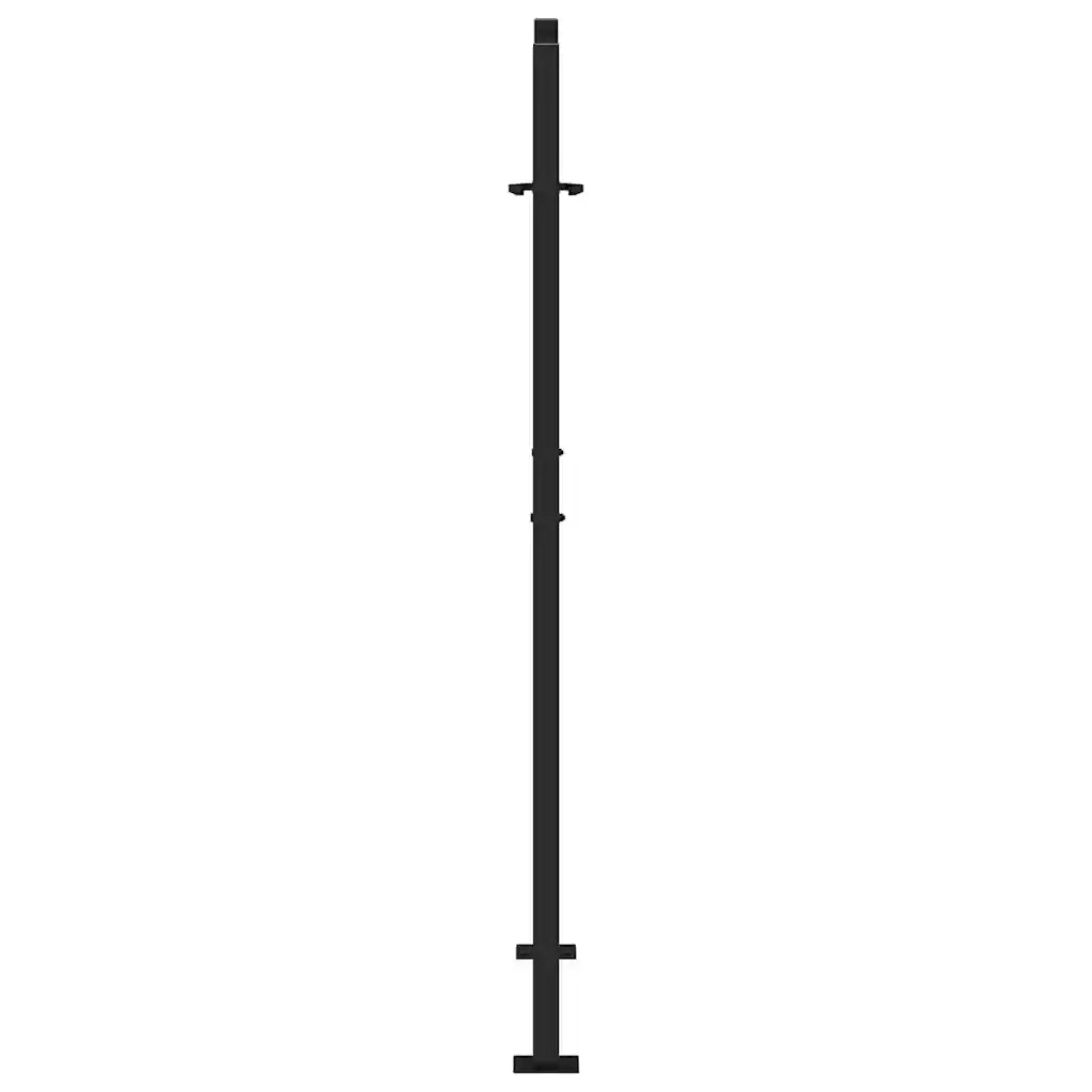 Cancello da giardino nero 100x150 cm in acciaio con design a foglia 4100961