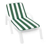 Cuscino Sdraio Morbido A Righe Copri Seduta Lettino Prendisole Pieghevole Made In Italy Verde
