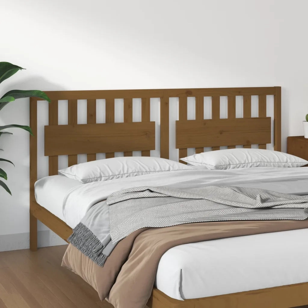 Testiera per Letto ambra 185,5x4x100 cm Legno Massello di Pino 818588