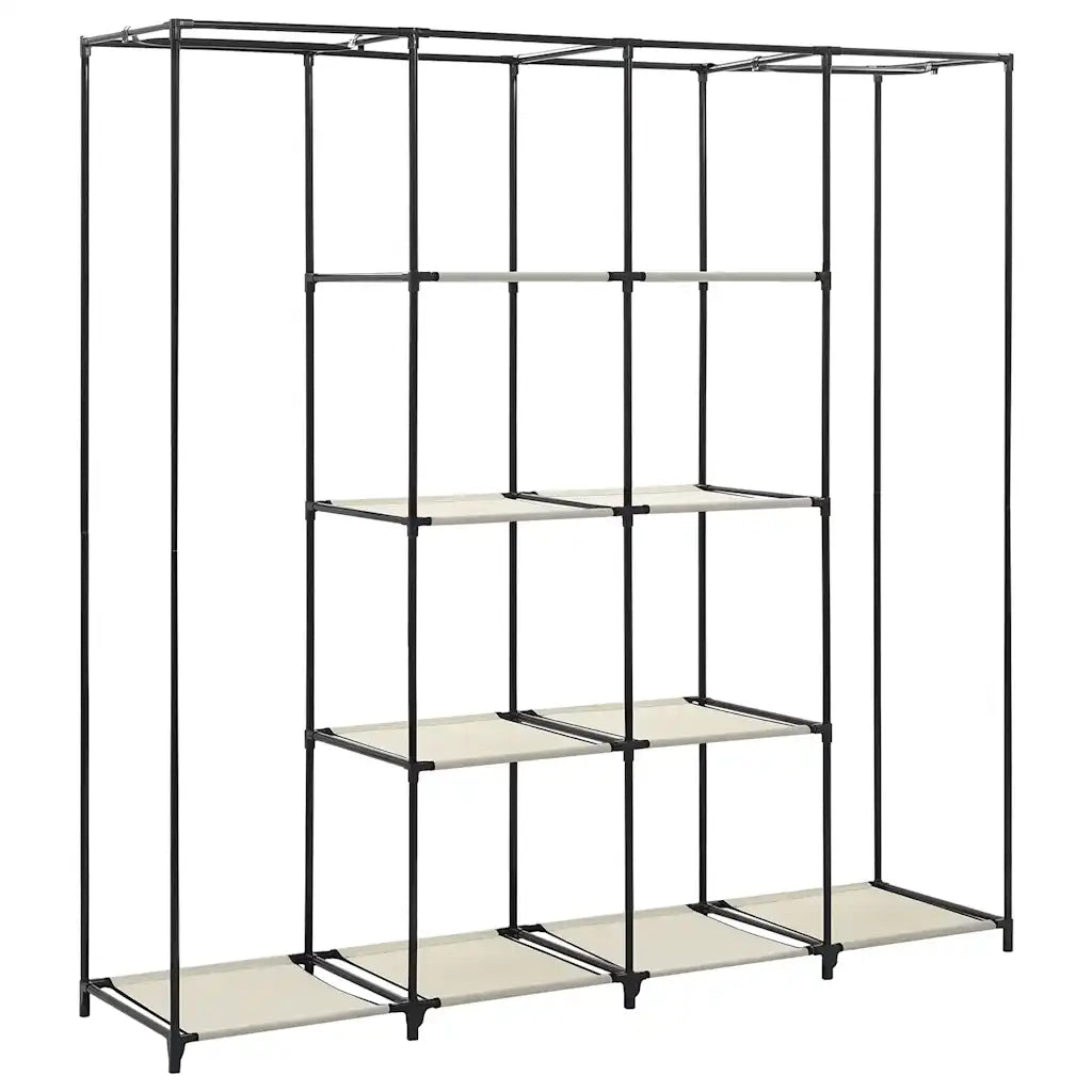 Guardaroba con 4 Scomparti Crema 175x45x170 cm 282447