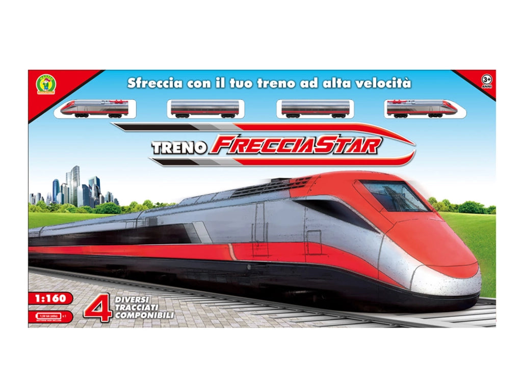 Trenino Elettrico con Percorso Variabile 45x6x80 cm Freccia Star