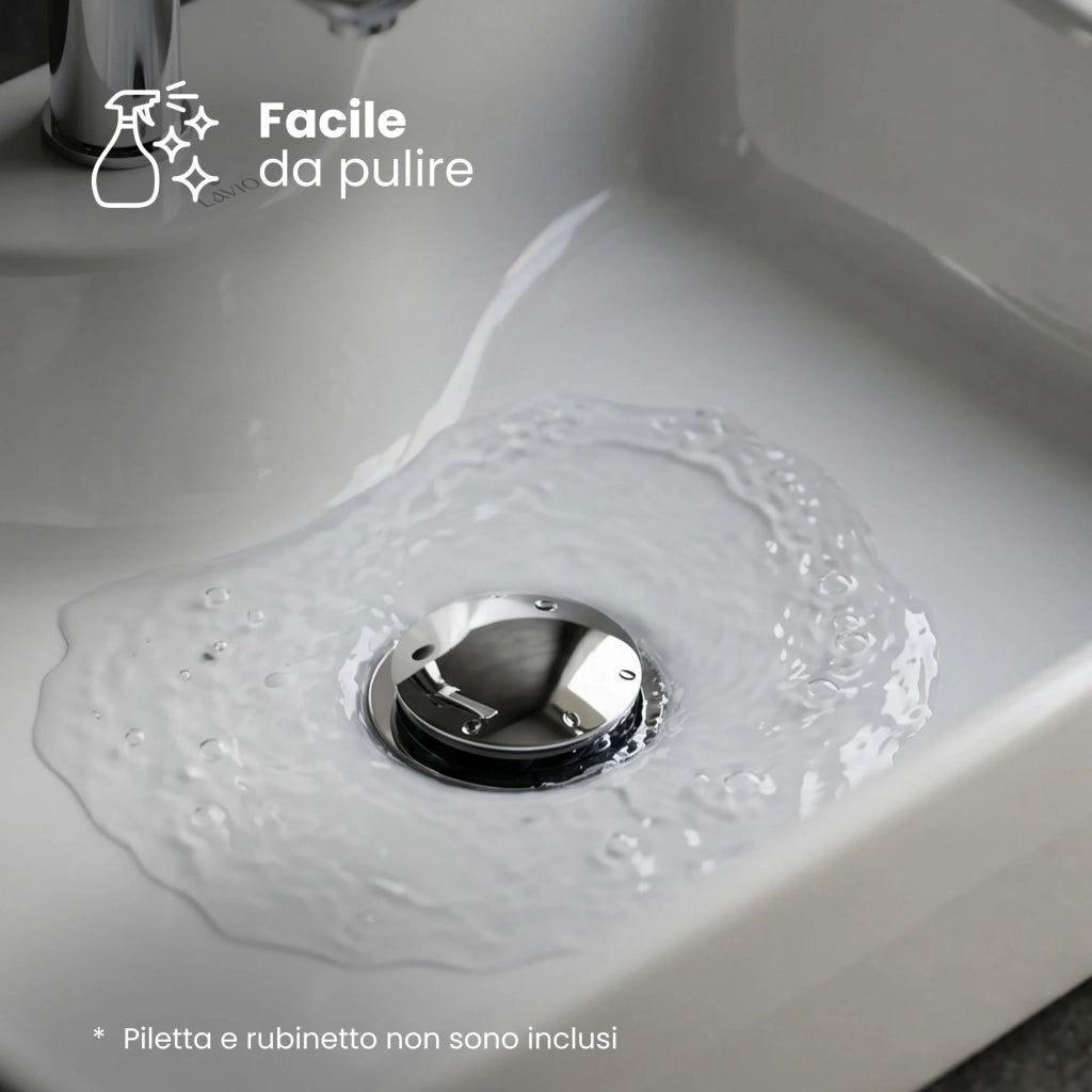 Lavabo da appoggio rettangolare AURA ceramica 47 cm Bianco