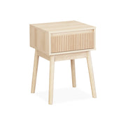 Comodino decorazione legno 1 cassetto, marrone naturale