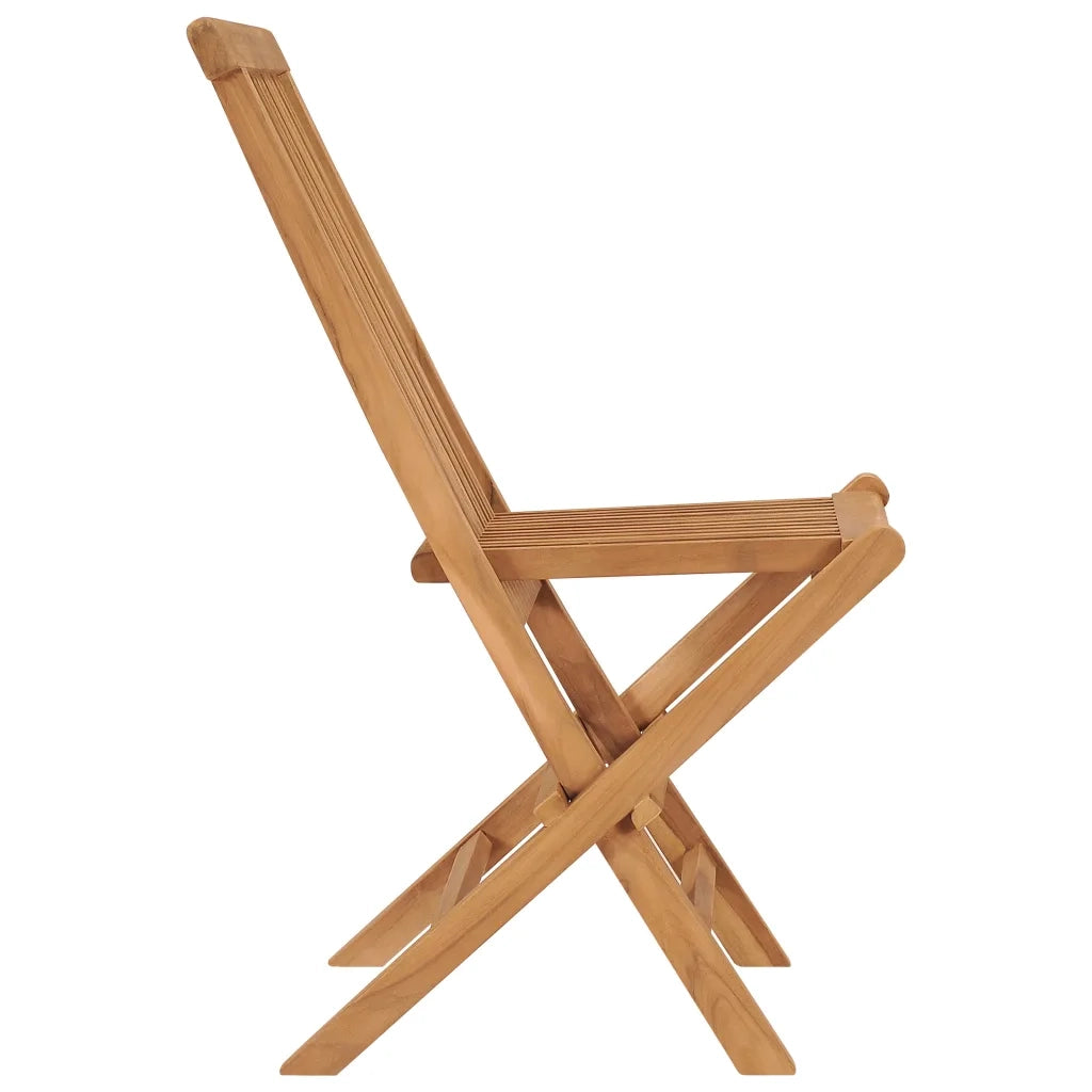 Sedie da Giardino Pieghevoli 2 pz in Legno Massello di Teak cod mxl 10348