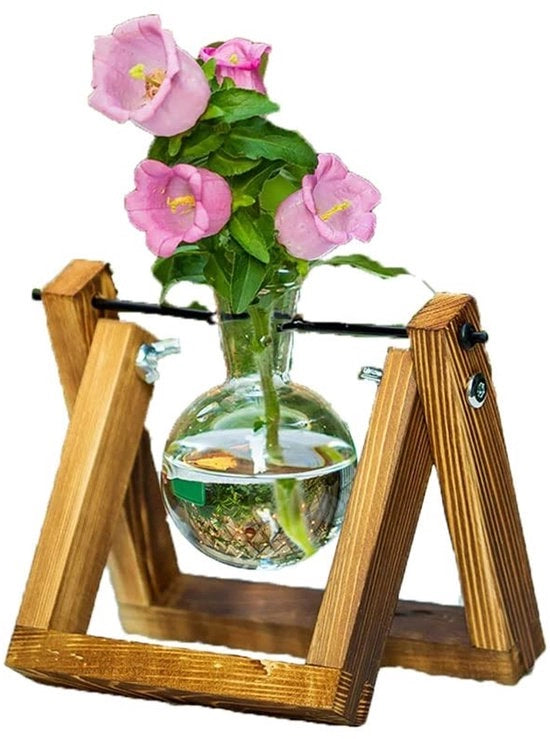 Terrario in Legno con Sistema di Propagazione - Stazione di Moltiplicazione delle Piante - Coltura Idrica - Decorazione per Interni - Per Piante di Camera - Design Unico - Vaso per Piante