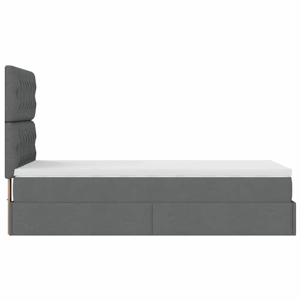 Struttura Letto Pouf con Materasso 100x200 cm in Tessuto 3313217