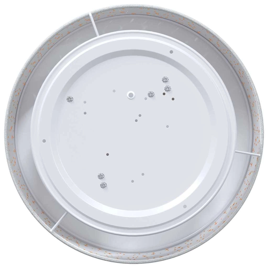 Lampada da soffitto moderna in stile minimalista per soggiorno camera da letto ufficio 38 x 38 x 13,5 cm tessuto grigio 02_0058431