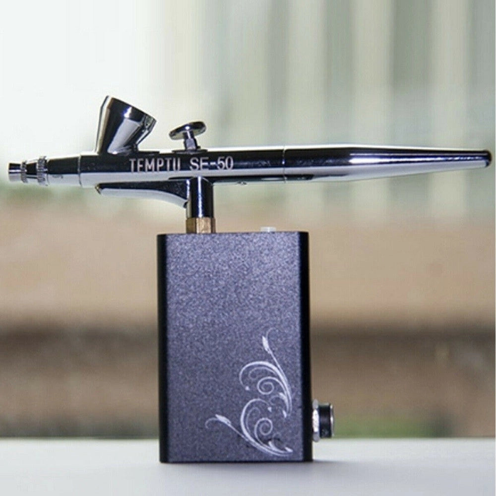 Trade Shop - Aerografo 0,2 Mm Ricaricabile Usb Spray Aeropenna Tattoo Nail Art Unghie Pittura -