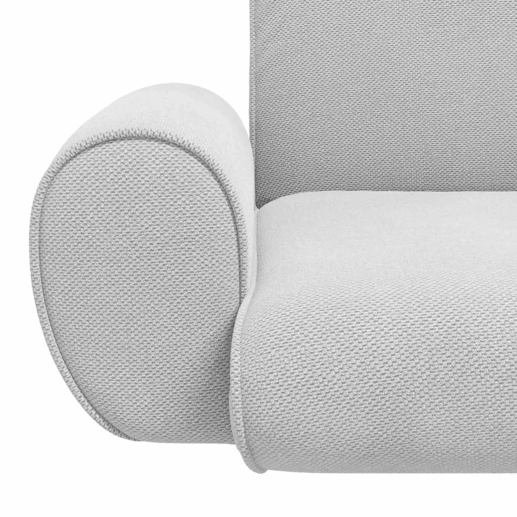 Sedia da Pavimento Grigio chiaro 68 x 51 x 56 cm Velluto grana 42028122